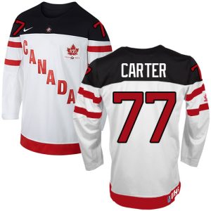 Olympic Hockey Jeff Carter Authentic Kinder Weiß – Team Canada #77 100th Anniversary